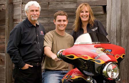 J&P® founder John Parham with wife Jill and son Zach
