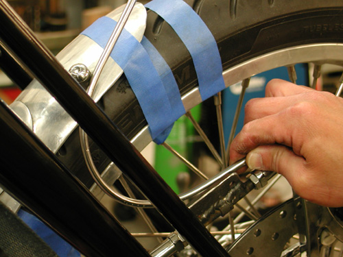 chris fitting rails to fender