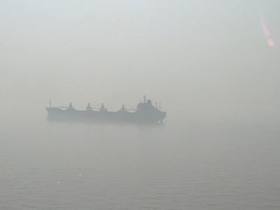 ship in fog