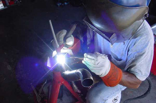 finishing the welds