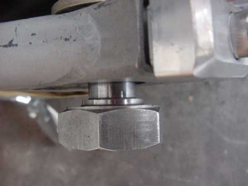 the axle shoulder