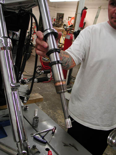 13.5 showing all parts before new lower leg