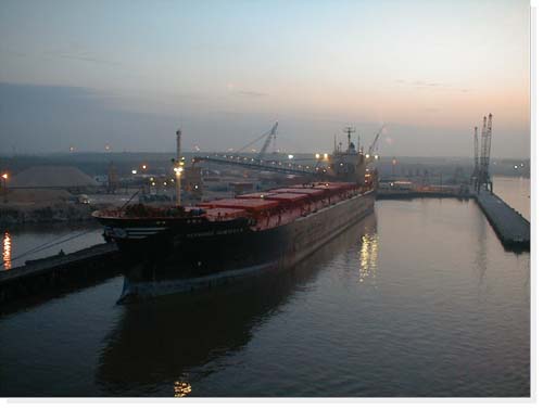ship in harbor-galveston