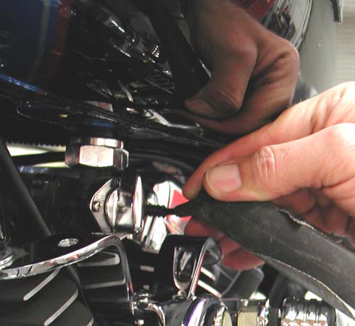 draining from vent hose