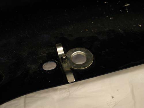 inner tab needed remove by drilling out rivet
