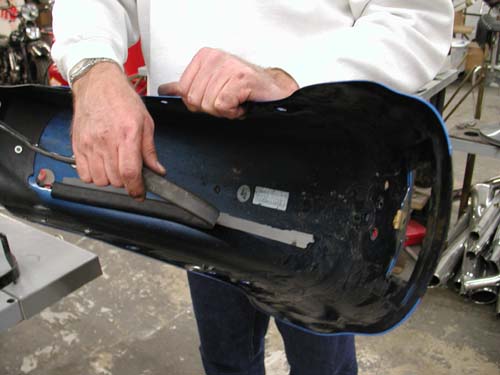 pulling out pigtail old fender