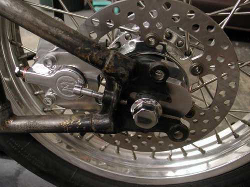 45 rear brake brkt softail style