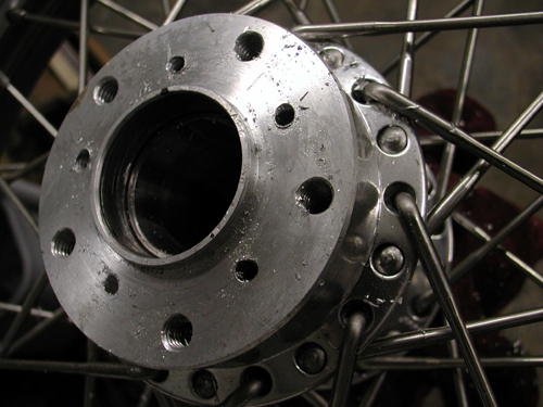 hub drilled for rotor