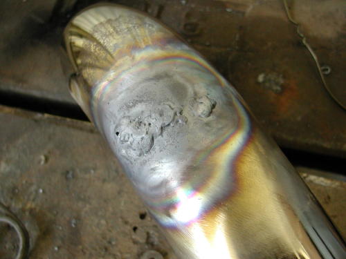 muffler fill welds