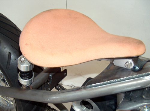 finished seat on bike side