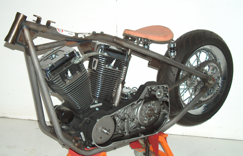 finished seatpan on bike full shot