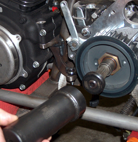 JIMstool removing belt pully