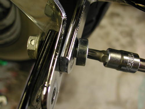 torx screw from bottom bag rail 3