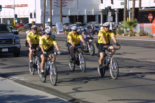 cops on bicycles