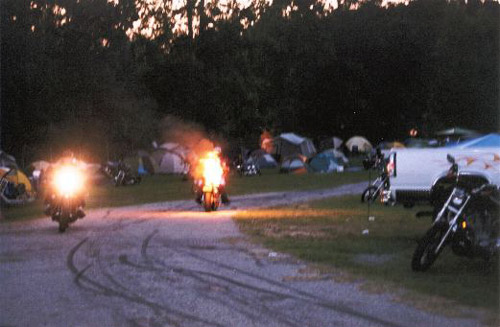 flaming bikes