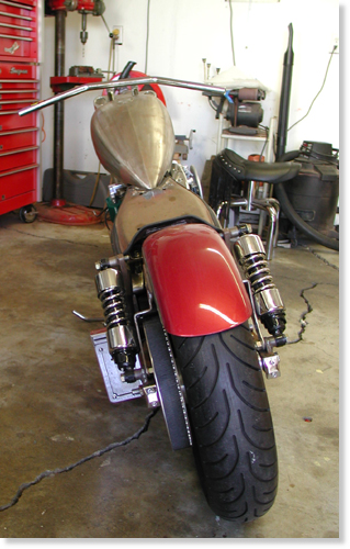 rear shot showing kickstand