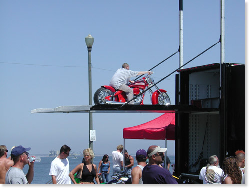 bike up on truck lift