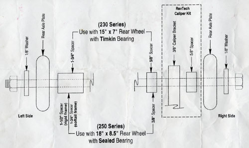 rear axle spacer assy