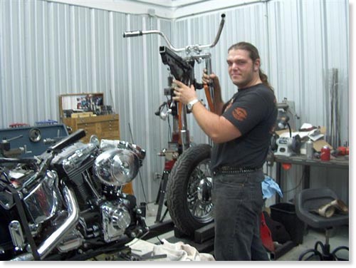 eric cutting up frame