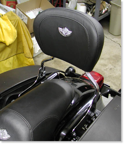 backrest in place front view