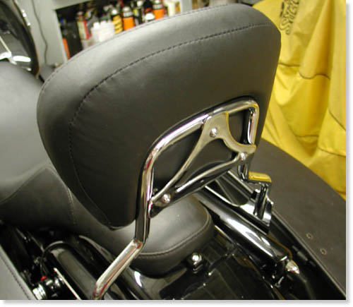 backrest in place with pad