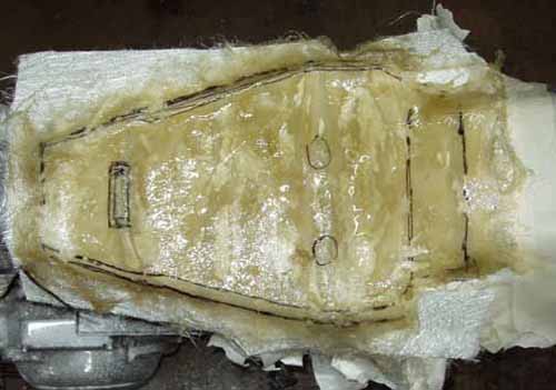 7 top view of seatpan resined