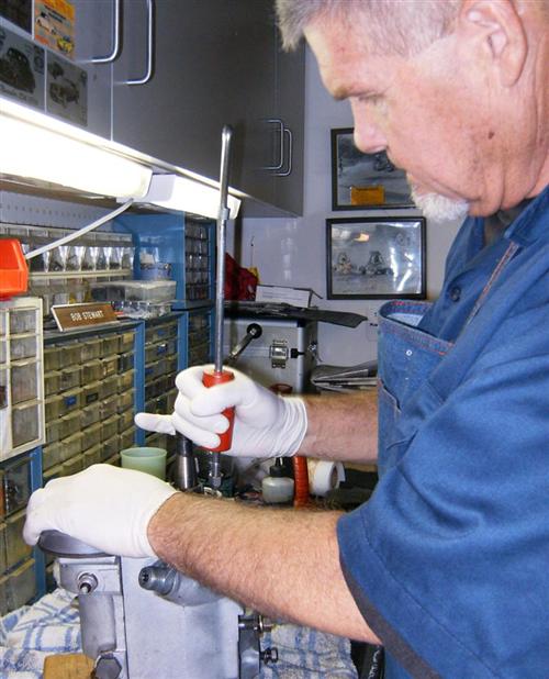  Slide hammer in use on main shaft seal.
