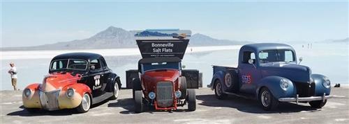 The Ford on the left split their fuel tank in the same pothole. I believe they brought this car from New Zealand.